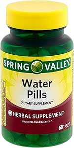 Spring Valley Water Pills Dietary Supplement, 60 Tablets