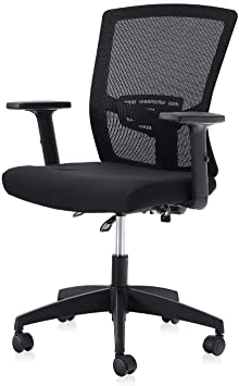 Sophia & William Ergonomic Mesh Office Desk Chair High Back, Modern 360° Swivel Executive Computer Chair with Height Adjustable Armrests, Lumbar Support, Black - 1 Pack, Load Capacity: 300 lbs