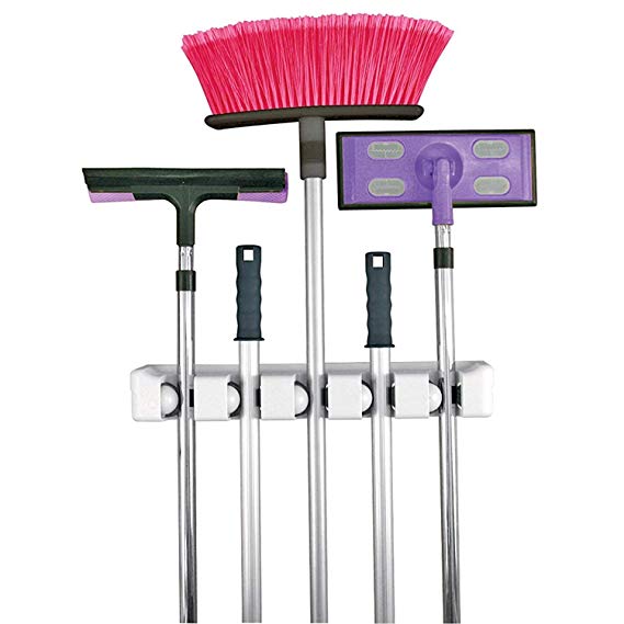 Catchin24 W-H Plastic Mop Holder Stand (Multicolor)