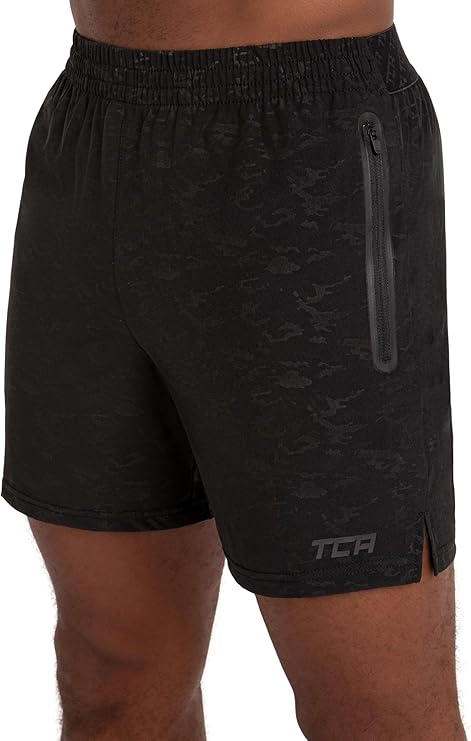 TCA Elite Tech Gym Shorts Men Athletic Shorts Workout Running Shorts for Men with Zip Pockets