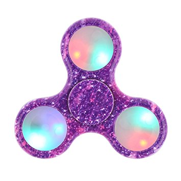 Tepoinn LED Fidget Spinner Finger Spinner EDC Hand Spinner with Ultra Fast Ceramic Bearing, Anxiety Relief Finger Relief Toys for Kids & Adults (Starry-sky)