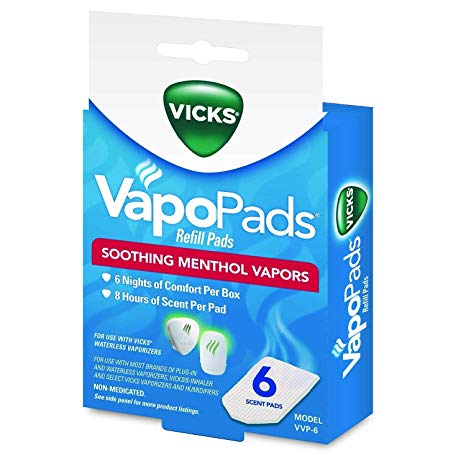 Vicks VapoPads Refill Pads, Menthol - 6 ct, Pack of 3