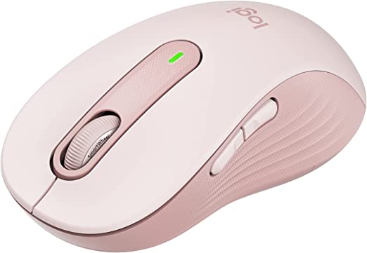 Logitech Signature M650 Wireless Mouse - for Small to Medium Sized Hands, 2-Year Battery, Silent Clicks, Customizable Side Buttons, Bluetooth, Multi-Device Compatibility - Rose