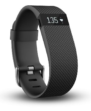 Fitbit Charge HR Wireless Activity Wristband Black Large