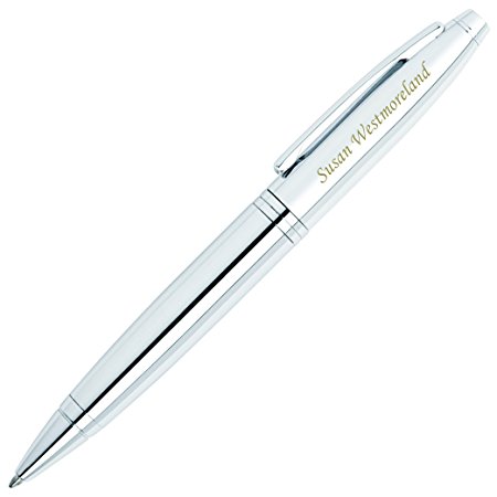 Engraved / Personalized Cross Calais Gift Pen in Lustrous Chrome Finish, Customized Fast by Dayspring Pens AT0112-1