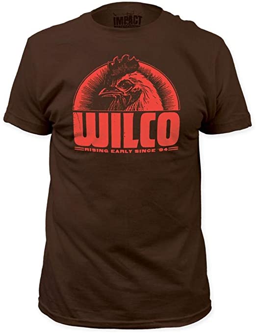 Impact Wilco Men's Rising Early Since '94 Slim Fit T-Shirt Dark Chocolate