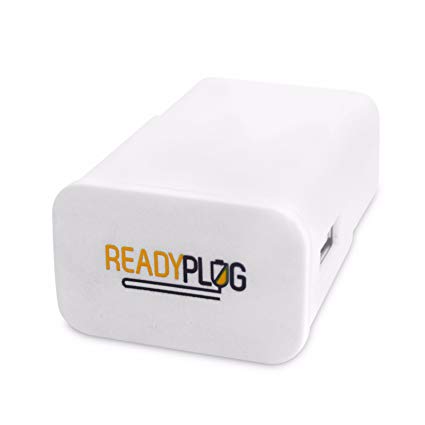 ReadyPlug USB Wall Charger for: LAX Gadgets Silver 12,000-mAh Dual USB Hi-Speed Power Bank (White)