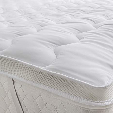 Home Sweet Home UK Ultra Soft Air Fresh Microfiber Mattress Topper Dual layer Quality Comfort Sleep
