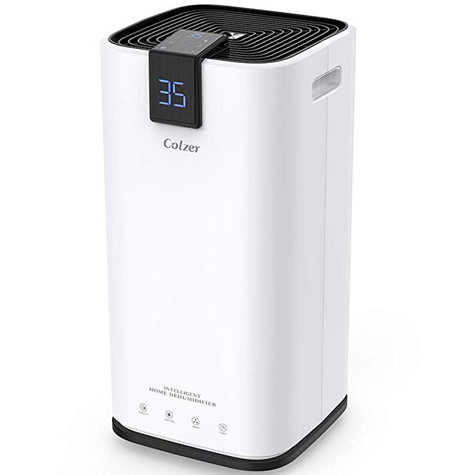 Colzer 30 Pints Portable Dehumidifier, Large Capacity, Compact Dehumidifier for Home, Bathroom, Kitchen, Bedroom, for Spaces Up to 1500 Sq Ft, Continuous Drain Hose Outlet (30 Pint)