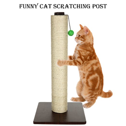 Homdox 32 inches Ultimate Scratching Post Cat Scratcher Durable scratching post for Pet Cats Scratching Pad Khaki