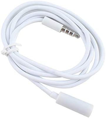 1M 3.5mm Earphone Extension Cable Female to Male F/M Headphone Headset Stereo Audio Extension Cable Cord White - White