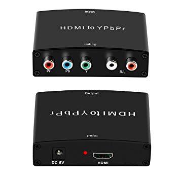 HDMI to Component Converter,ZAMO HDMI to YPbPr Component RGB 1080p Video and R/L Audio Output Converter Adapter Supporting 1080p 2 Channels LPCM