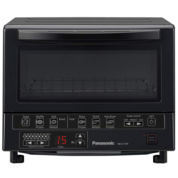 Panasonic NB-G110P-K Toaster Oven, Compact, Black