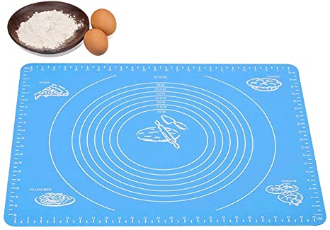 Silicone Baking Mat for Pastry Dough Rolling with Measurements, 15.7 x 19.7 Inches Extra Large Food Grade Reusable Nonstick pad, Heat Resistance Table Placemat Board, for Pastry Fondant