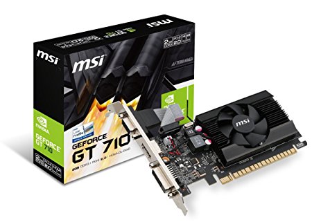 MSI Computer GeForce GT 710 2GB DirectX 12 PCIe x16 2.0 Low Profile Graphic Card (GT 710 2GD3 LP)