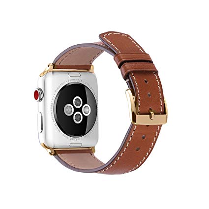 for Apple Watch Band 42mm 38mm Genuine Calf Leather for iWatch Sport Series 1 Series 2 Super Soft Strap for Women Men