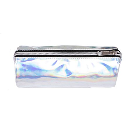 Aisa Pencil Case Holographic Zipper Pen Bags Cosmetics Bags