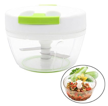 Soter® Vegetable Chopper with Sharp Stainless Steel Blades Vegetable/ Mincer/ Blender for Easy to Chop/ Cut Fruits/Vegetables/Nuts/Herbs/Onions/Garlics for Salsa (Chopper 1)