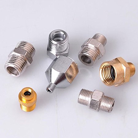 AW 7x Adaptor Kit Connector Set For Compressor Airbrush Air Hose Fitting Tattoo Nail Makeup Art