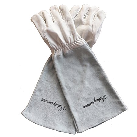 Sportmars Rose Pruning Gloves for Men and Women Cowhide Leather Gardening Gloves Protect Your Arms Until the Elbow