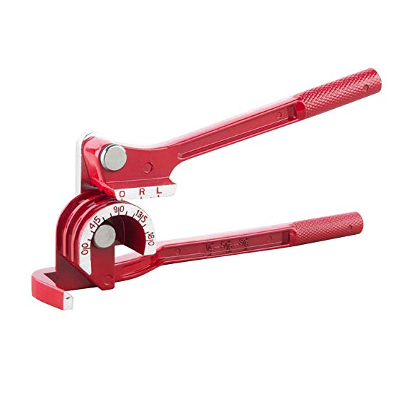 Wostore 180 Degree Tubing Bender for 1/4 5/16 and 3/8Inch Copper Aluminum Thin Stainless Steel Red