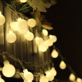 100 LED 33ft10m Globe String Lights Warm White Ball Fairy Light for Garden Party Christmas Wedding New Year Indoor Decoration