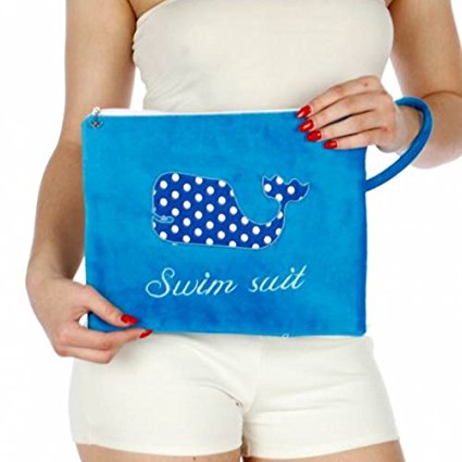 Knitting Factory Water Proof Cotton Towel Wet Bikini Bag Whale Selection