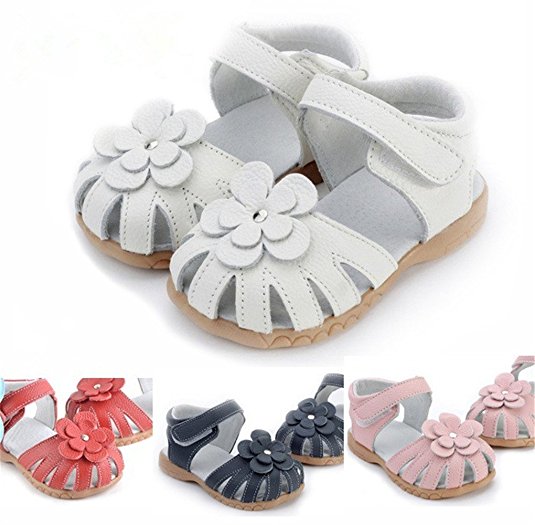 Toddler Baby Little Kid Boy Girl Genuine Leather Soft Closed Toe Fishman Beach Sandals Summer Shoes