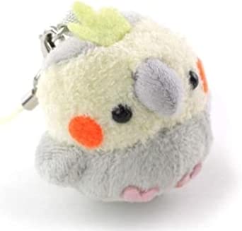 Soft and Downy Mini Bird Stuffed Toy Cell Phone Strap (Cockatiel/Grey)