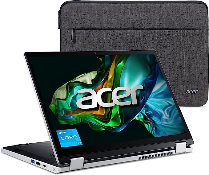 Acer Aspire 3 Spin 14 Convertible Laptop | 14" 1920 x 1200 IPS Touch Display | Intel Core i3-N305 | Intel UHD Graphics | 8GB LPDDR5 | 128GB SSD | Wi-Fi 6 | Windows 11 Home in S mode | A3SP14-31PT-37NV