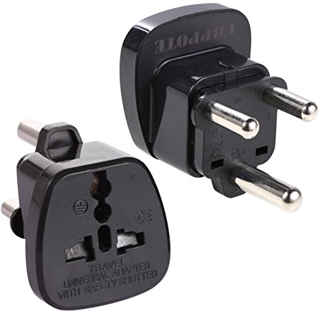 UHPPOTE Type M Travel Trip UK US AU RU Socket To Big South Africa Plug Jack Power Adapter (Pack of 2)