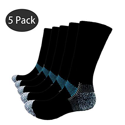 5 Pack Multi Performance Outdoor Sports Hiking Trekking Crew Socks Women Men