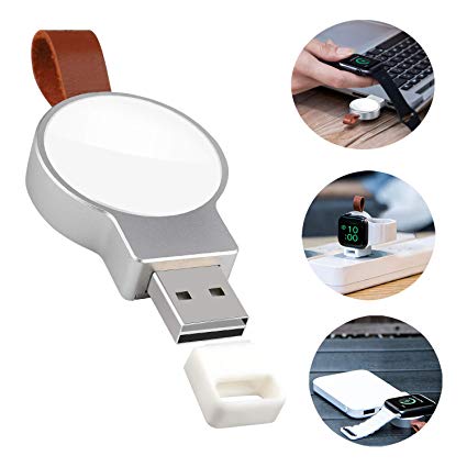 Wireless Charger for Apple Watch, Aproo Portable Magnetic Wireless Charger for Apple Watch Series 4 3 2 1 44mm 40mm 42mm 38mm, Fit for USB Power Strip/Wall Charger, Power Bank,USB Laptop, USB Car