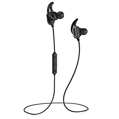 Phaiser BHS-760 Bluetooth Headphones Headset Sport Earphones with Mic and Lifetime Sweatproof Guarantee - Wireless Earbuds for Running, Blackout