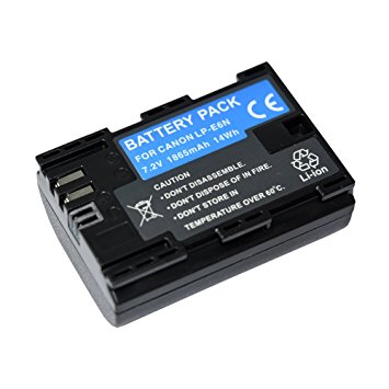 Mondpalast Replacement Battery LPE6 LPE6N 1865mAh Li-ion type with info chip for Canon EOS 5D Mark IV CANON 5D MARK 4 5d mk4 80D 5DS 5DS R 7D Mark II