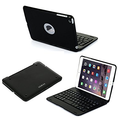 iPad Mini Case, iNNEXT Apple iPad Mini Bluetooth Keyboard Case Cover Stand for Mini iPad Folio Style with IOS Commands Black