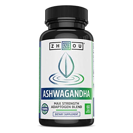 Ashwagandha Capsules - Natural Adaptogenic Supplements with rhodiola & Cordyceps, Adrenal System Booster, for Stress & Occasional Anxiety Relief - 30 Servings