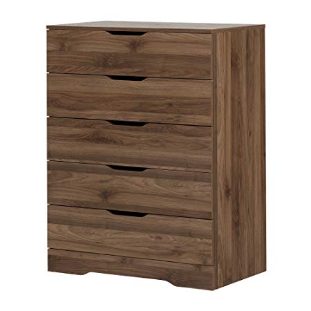 South Shore 11282 Holland 5-Drawer Chest, Natural Walnut