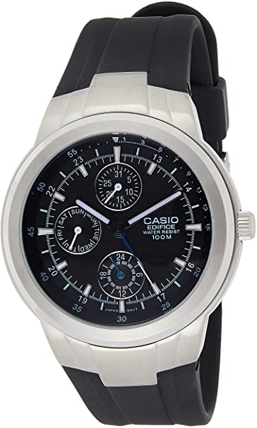 Casio Men's EF305-1AV Edifice Multifunction Watch With Black Resin Band