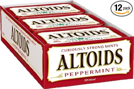 Altoids Curiously Strong Mints Peppermint 176-Ounce Tins Pack of 12