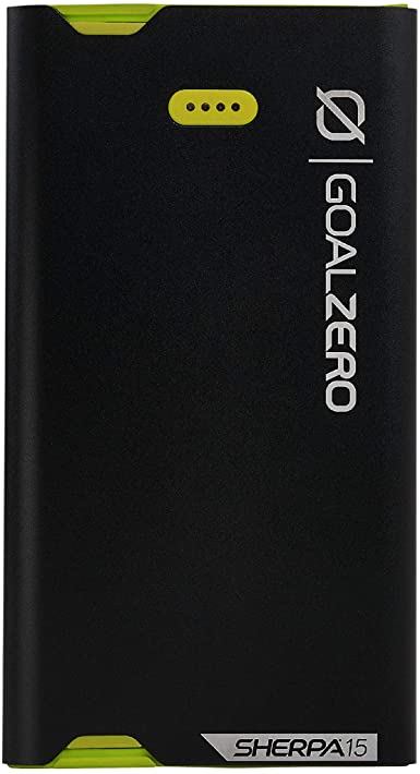 Goal Zero Sherpa 15 3870 mAh Power Bank Battery Pack Charger, Small Portable Power Bank, Lightweight Slim Design Compatible with iPhone and Samsung