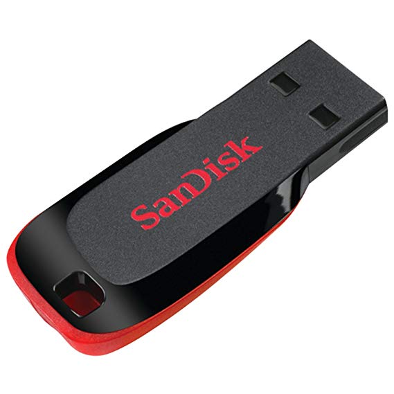 Sandisk Cruzer Blade USB flash drive, 64 GB, Black/Red (SDCZ50-064G-A46)