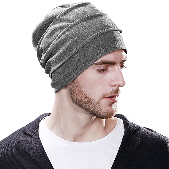 SIGGI Reversible Slouchy Beanie Chemo Sleep Cap Cancer Patient Hats For Men