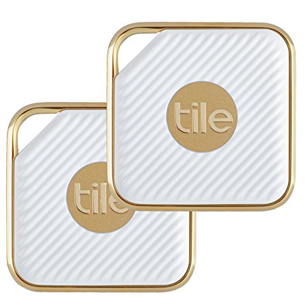 Tile - Key Finder. Phone Finder. Anything Finder - 2-pack, Tile Style (Gold)