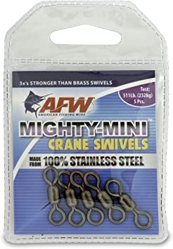American Fishing Wire Mighty Mini Crane Swivels (100-Percent Stainless Steel)