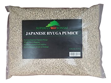 Japanese Hyuga Pumice - Professional Imported Sifted and Ready To Use - Can Also Be Used As An Additive For Bonsai Soil In Easy Zip Bag - (2.5 Dry Quart) (6 Dry Quart)