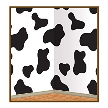 Beistle 52124 Cow Print Backdrop Party Accessory, 4-Feet by 30-Feet