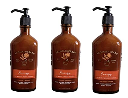 Bath & Body Works Aromatherapy Energy - Orange   Ginger Body Lotion, 6.5 Fl Oz, 3-Pack