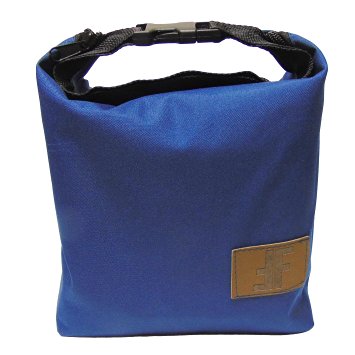 Lunch Tote By Fit Life Fit Food Reusable Insulated Fashion Bag with Zipper and Buckled Handle (Dark Blue)