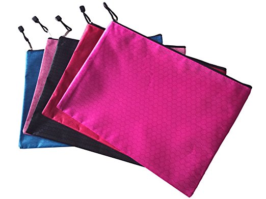 5pcs A4 Size Football Pattern Material Waterproof Zipper Bag, Especially Suitable for Office Workers and Students